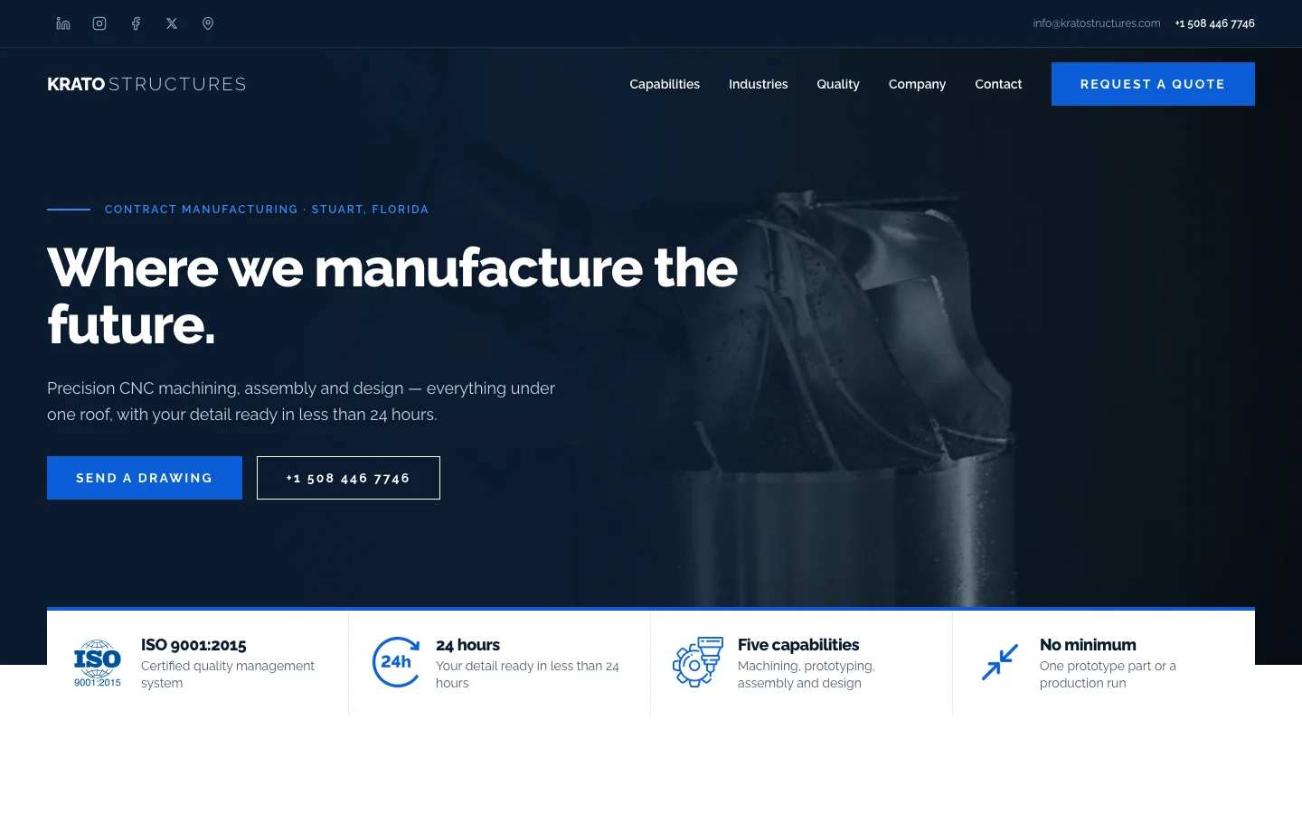 Krato Structures website screenshot