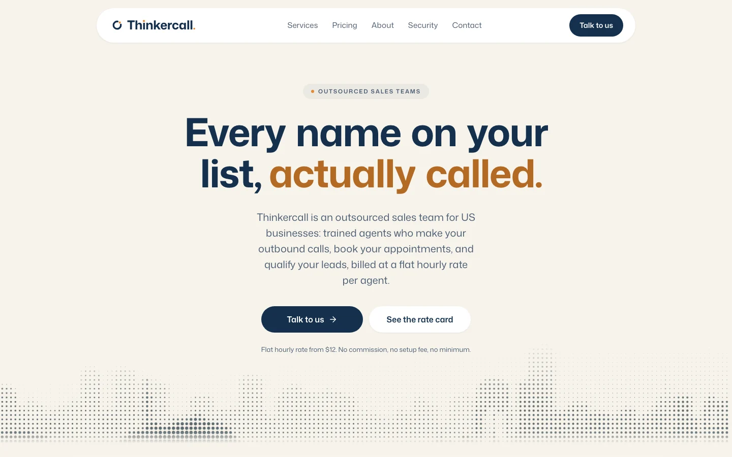 Thinkercall website screenshot
